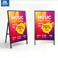 Boîte à lumière LED rectangulaire étanche en alliage d'aluminium ultra-mince pour publicité, cadre pour affiche à clipser