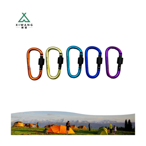 XIWANG Mousqueton Caribeaner Clip Grand Aluminium D Ring Forme Mousqueton avec Porte-clés Crochet - Product Image 2