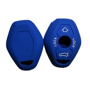 Funda de silicona para llave de coche BMW, protector de llavero para mando a distancia BMW con botones de bloqueo y desbloqueo, negro, rojo, naranja, azul - Product Image 4
