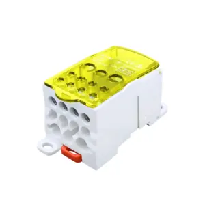 High quality wholesale UKK 250A Din Rail Unipolar Junction Box Screw Panel Power Distribution Terminal Block Connector