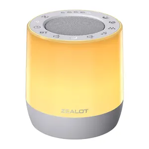 White Noise Machine With Soft Dimmable 6 Colors Night Light Multi-functional Speaker Sleep Sound Machine With 16 Soothing Sounds