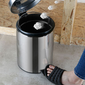 Tempat Sampah Pedal Kaki Stainless Steel 3L 5L 12L Ramah Lingkungan untuk Dapur & Kamar Mandi - Produk Baru Terlaris - Product Image 4