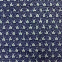 Tissu en denim brut jacquard lavé à motifs cœurs, tissé, teint uni, pour pantalons, jeans, vestes, combinaisons, sacs, chaussures, chapeaux
