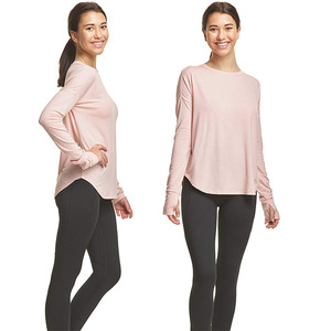 Solid Colors <strong>Women</strong> t Shirt Crew Neck Long Sleeve t Shirt Plus Size Ladies Sports Comfy 100% Cotton <strong>Undershirt</strong> <strong>for</strong> <strong>Women</strong> - Product Image 1