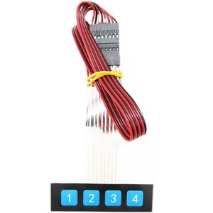 En stock : Clavier d'extension numérique 4 touches à microcontrôleur monopuce avec interrupteur à bouton-poussoir à membrane mince pour panneau <span class=keywords><strong>de</strong></span> commande - Product Image 2