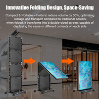 Pantalla LED para Pósteres de Interior de Alta Definición P1.25 P1.5 P1.8 P2.5, Pantalla LED Plegable para Pósteres con Tecnología Gob