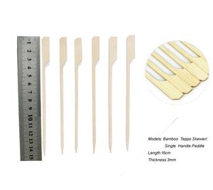 2.5Mm A Grade Plat Rond Jetables Brochettes <span class=keywords><strong>De</strong></span> Bambou Teppo Brochette Pour Barbecue Rotatif Pommes <span class=keywords><strong>de</strong></span> <span class=keywords><strong>Terre</strong></span> Pics Avec Poignée - Product Image 2