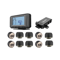 Tiremagic TD21W-8 Caméra de Surveillance des Pressions des Pneus (TPMS) pour Camion RS232 24V 433MHz avec Certification CE/FCC, Capteur Externe et Écran LCD