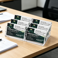Boîte à cartes de visite personnalisée en acrylique transparente, moulée par rotation et découpée, capacité 80 cartes, durable