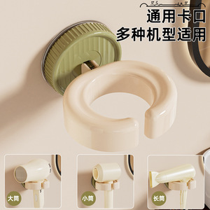 Soporte para secador de pelo con ventosa, soporte de pared para baño, duradero, montado en esquina, transparente, circular - Product Image 5