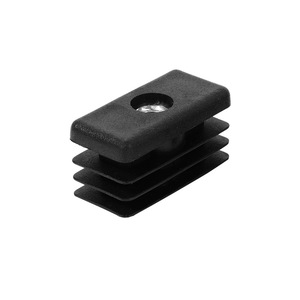 Taco Rectangular de Plástico M6 15x30 Negro, Perno Ajustable Antideslizante para Sofá y Muebles - Product Image 1