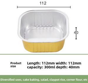 Cuenco de papel de aluminio desechable de 4,4 pulgadas, 300mL, 10oz, moldes para hornear de plástico PET con tapas para bandeja de Pizza, molde para Tartas, cupcakes - Product Image 6