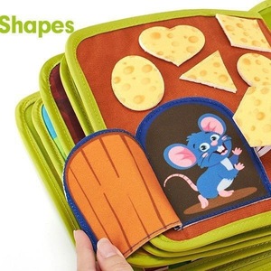 Livre d'activités en feutre sur le thème de la ferme pour enfants, jouet éducatif pour la reconnaissance des animaux et l'éveil précoce, livre silencieux - Product Image 1