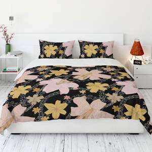 Plant Patterned <strong>Duvet</strong> <strong>Cover</strong> King Size 5 Pieces Set Hawaiian <strong>Tropical</strong> Botanical Comfort <strong>Cover</strong> with Zipper/ - Product Image 3