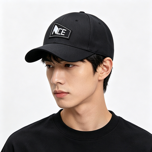 Premium Promotional Custom Logo Printed Mesh Structured Breathable <b>Black</b> <b>Baseball</b> <b>Cap</b> for Fashion Streetwear Sports - Product Image 1