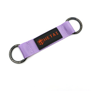 Correa Corta de Nailon y PVC con Aspecto de Cuero, Etiqueta de Equipaje para Avión, Diseños Personalizados, Llavero Personalizado con Mosquetón Negro - Product Image 2