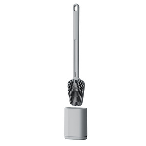 Cepillo de inodoro de plástico blando PP, cepillo de limpieza transfronterizo con base para rincones muertos, juego de cepillos de inodoro montados en la pared - Product Image 5