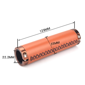 Poignées de guidon de vélo rétro en cuir PU, 2 pièces, verrouillables, diamètre intérieur 22mm, poignées de guidon de vélo de montagne - Product Image 4