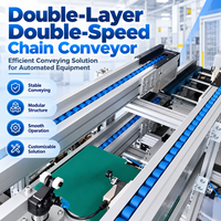 Ligne d'assemblage à chaîne à double vitesse personnalisée par le fabricant avec système de transfert par levage pour ligne de production automatisée