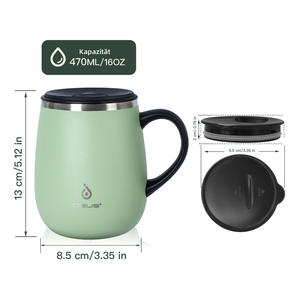 Termo de Oficina de Acero Inoxidable con Aislamiento al Vacío <span class=keywords><strong>IDEUS</strong></span> Regular, Taza de Café Portátil a Prueba de Frío - Product Image 3