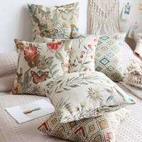 Taie d'oreiller Hoshom en velours 100 % coton, imprimée haute définition, motifs animaux de dessin animé et fleurs, personnalisable, pour la maison et le salon