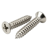 Vis autotaraudeuses à tête fraisée Phillips SS201, vis autotaraudeuses à tête plate métriques DIN7982 M4 M5 M6