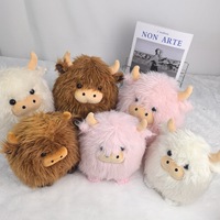 Peluche de vache des Highlands, jouet en peluche de vache des Highlands écossaise à longs poils, excellent cadeau pour les anniversaires des enfants
