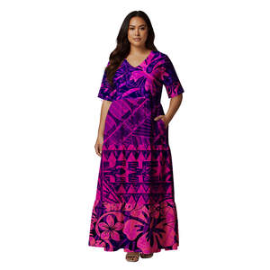 Eleganti Abiti Puletasi, Vestiti da <span class=keywords><strong>Donna</strong></span> delle Isole Samoa, Abiti da Sera Hawaiani, Abiti Casual da Spiaggia per Vacanze Tropicali - Product Image 2