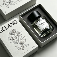 Flacon de parfum de luxe personnalisé de haute qualité, rond, 50 ml, flacon de parfum en verre transparent avec couvercle