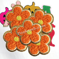 Chenille fleur Patch fer sur coudre sur paillettes broderie Patch pour vêtements