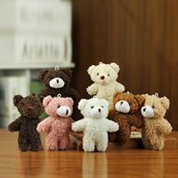 Jolie peluche d'ours, accessoires vestimentaires, pendentif, porte-clés, ornement pour mariage, petit cadeau, emballage en sac en filet