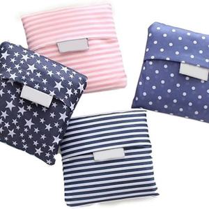 Sac de courses pliable réutilisable personnalisé en polyester écologique pour supermarché, forme ronde avec fermeture éclair - Product Image 5