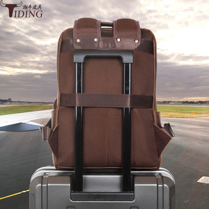 Tiding Genuine Leather <b>Backpack</b> 15.6-Inch Laptop Bag Retro Cowhide Men's Travel <b>Backpack</b> Large Capacity Outdoor Use - Product Image 2