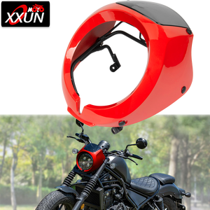 Cubierta de Faro Delantero para Motocicleta XXUN, Estilo Café Racer Retro, Parabrisas para <span class=keywords><strong>Honda</strong></span> <span class=keywords><strong>REBEL</strong></span> CM500 <span class=keywords><strong>CMX500</strong></span> 2020-2025 - Product Image 1