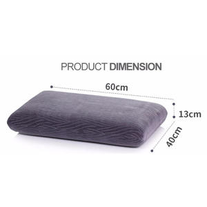 Almohada de Fibra de Bambú con Memoria, 60x40cm, Forma de Ola, Soporte para el Cuello, para Uso en el Dormitorio - Product Image 3