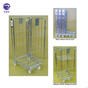 Perakende nakliye kargo 4 raf taintainer tekerlekli konteyner market arabası - Product Image 3