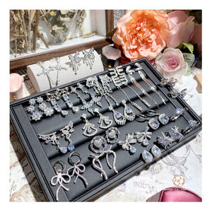 Aretes de plata al por mayor 925 Plata fantasía aguamarina aretes pendientes piedras - Product Image 1