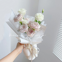 Papier de Doublure Imperméable en Coton Lacté pour Emballage de Fleurs Fraîches et Roses, Matériaux Floraux pour Fleuristes, Style Extrait