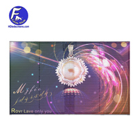 Pantalla LED Transparente de Aluminio Fundido Ligero, Pantalla Multimedia Curva de Vidrio para Publicidad en Centros Comerciales Grandes