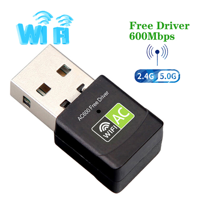 High Quality 600Mbps Rtl8811 USB 2.0 Wireless WiFi Adapter for Pc Desktop