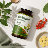 Comprimés de berbérine HCl 500 mg, 2-3 comprimés par jour pour soutenir le bien-être métabolique