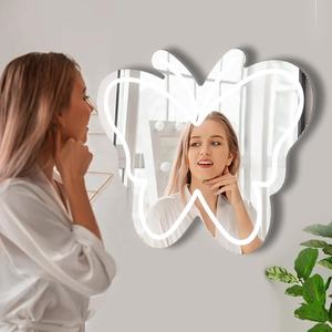 Nouveau design <span class=keywords><strong>de</strong></span> logo <span class=keywords><strong>de</strong></span> miroir néon en forme <span class=keywords><strong>de</strong></span> papillon <span class=keywords><strong>avec</strong></span> lumière LED flexible, enseigne lumineuse néon personnalisée pour la chambre d'enfant, la <span class=keywords><strong>salle</strong></span> <span class=keywords><strong>de</strong></span> <span class=keywords><strong>bain</strong></span>, décoration - Product Image 2