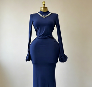 Abito Lungo Estivo Sexy da Donna con Scollo a Barca, Patchwork in Pizzo, Moda Femminile Aderente, Abbigliamento da Club con Arricciature - Product Image 5