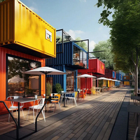 Magasin mobile préfabriqué en kit, couleur et dimensions personnalisables, conteneur de transport extérieur portable