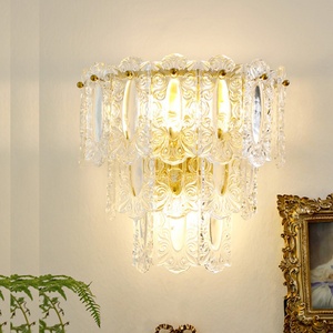 Lámpara de Pared de Hierro y Vidrio Estilo Americano para Sala de Estar o Vestíbulo - Product Image 2