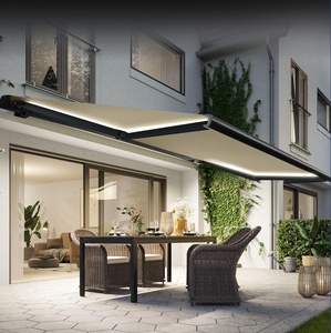 Electric Retractable Balcony <b>Canopy</b> & <b>Garden</b> Awning with Remote Control Waterproof UV Protection All Seasons Use - Product Image 1