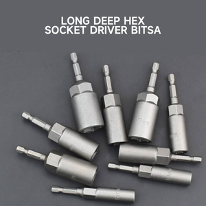 Embouts de vissage hexagonaux profonds en acier, longs embouts de tournevis H5.5-H18 pour outils pneumatiques 80-100L 80-100L - Product Image 1