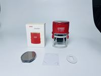 Kit de tampon dateur ovale en plastique ABS EXPRESS, auto-encreur, avec logo personnalisé, sceau officiel d'entreprise, tampon encreur pour usage au bureau, modèle O-3045D