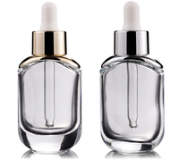 Bouteilles de teinture de 20ml 30ml 60ml 120ml Vente en gros Bouteilles compte-gouttes en verre transparentes Bouteilles compte-gouttes en verre carrées