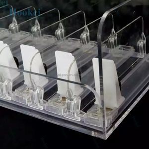 Retail Display Acrylic Divider Spring Loaded Adjustable Cigarettes Tobacco Pack Product Cabinet Tray Lane Shelf Pusher System